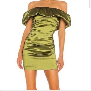 NBD Brianne Mini Dress Moss Green NWT